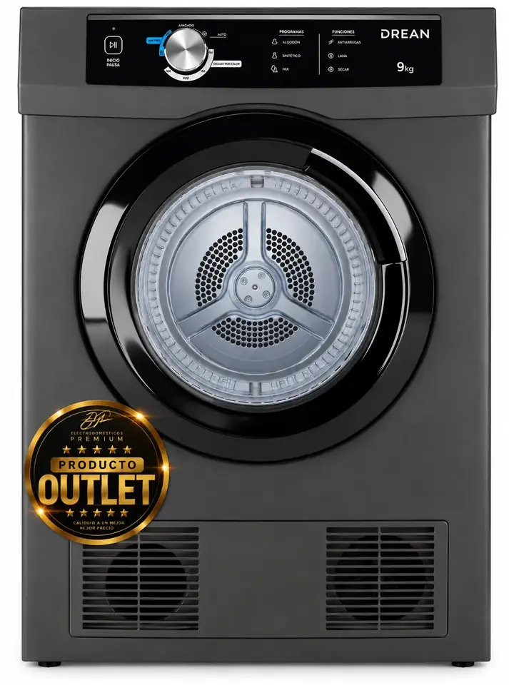 Secarropas por Calor Drean 9 Kg Gris. OUTLET PREMIUM