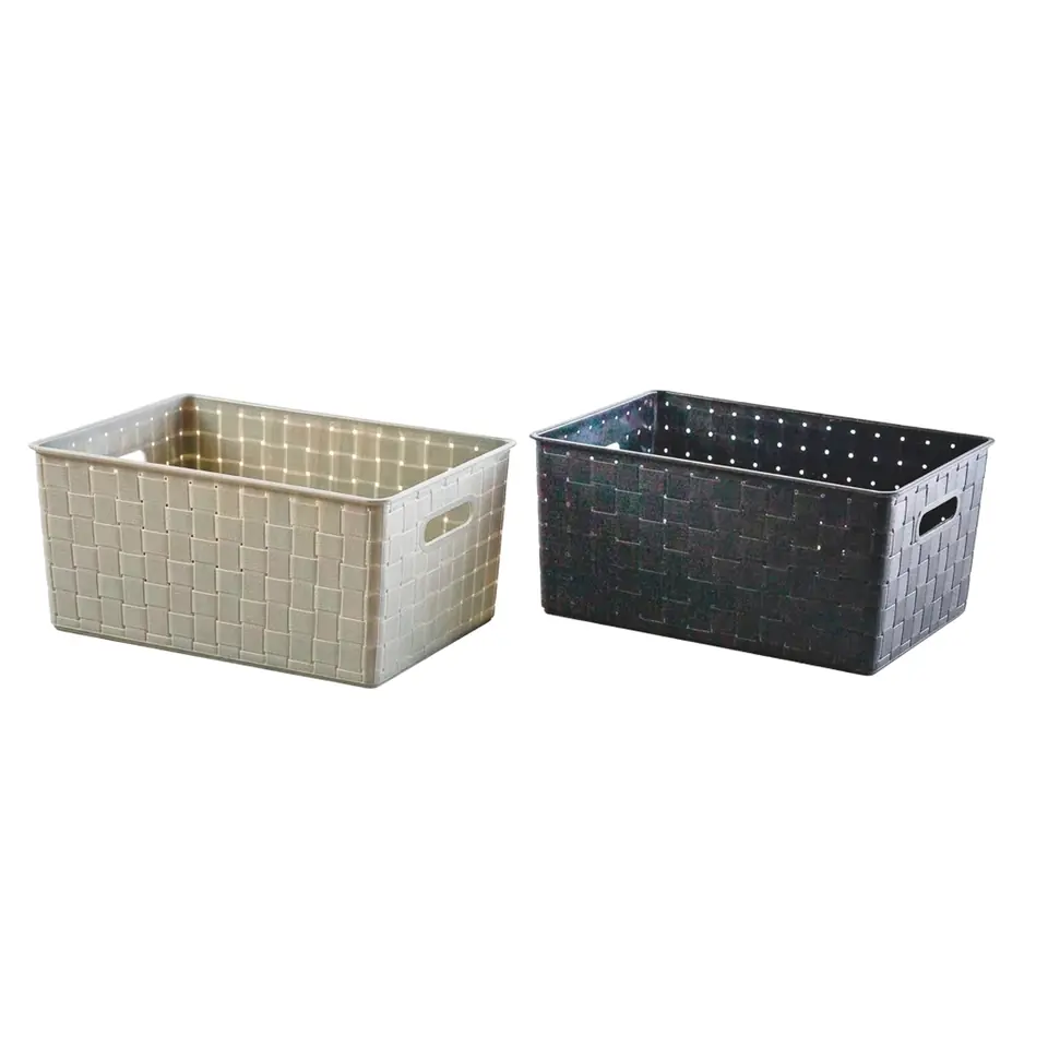 428346 - CANASTO ORGANIZADOR SIMIL RATAN 38.5x28 CM
