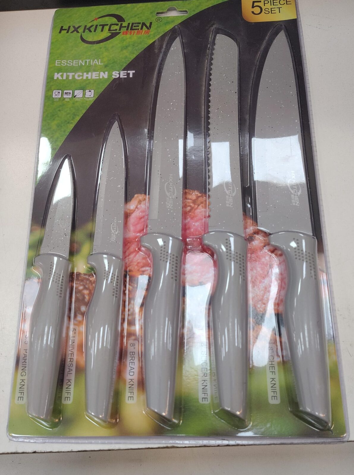 990091 - SET CUCHILLO 5PCS MARMOL