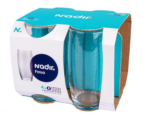 U503544 - SET VASO X4 VIDRIO FAVO 430ML (NF7642X4)