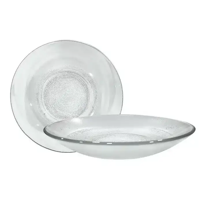 415911-PLATO HONDO VIDRIO TRANSPARENTE FENIX DURAX