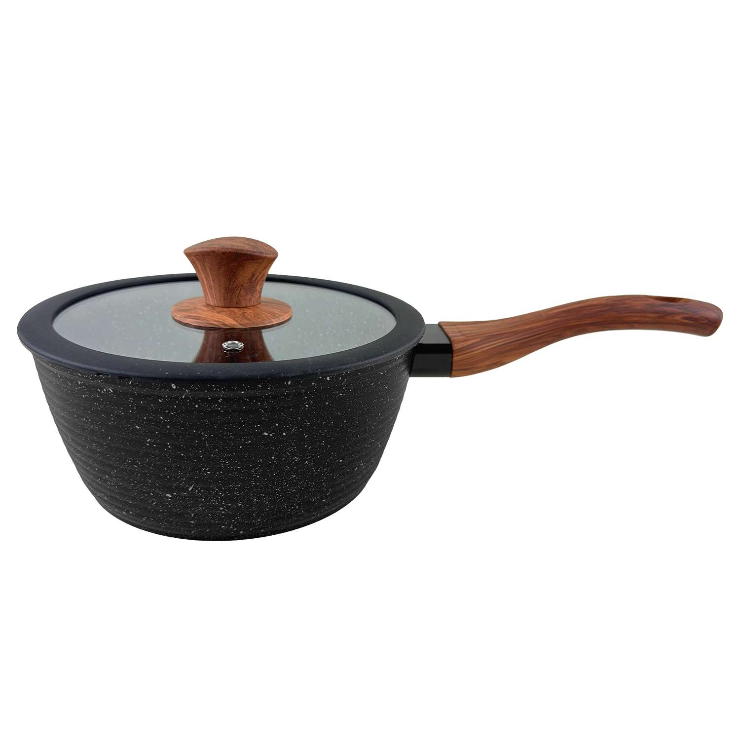 U503495-CACEROLA CON MANGO 18CM PRETO CUORI (CZ-PRETO-18)