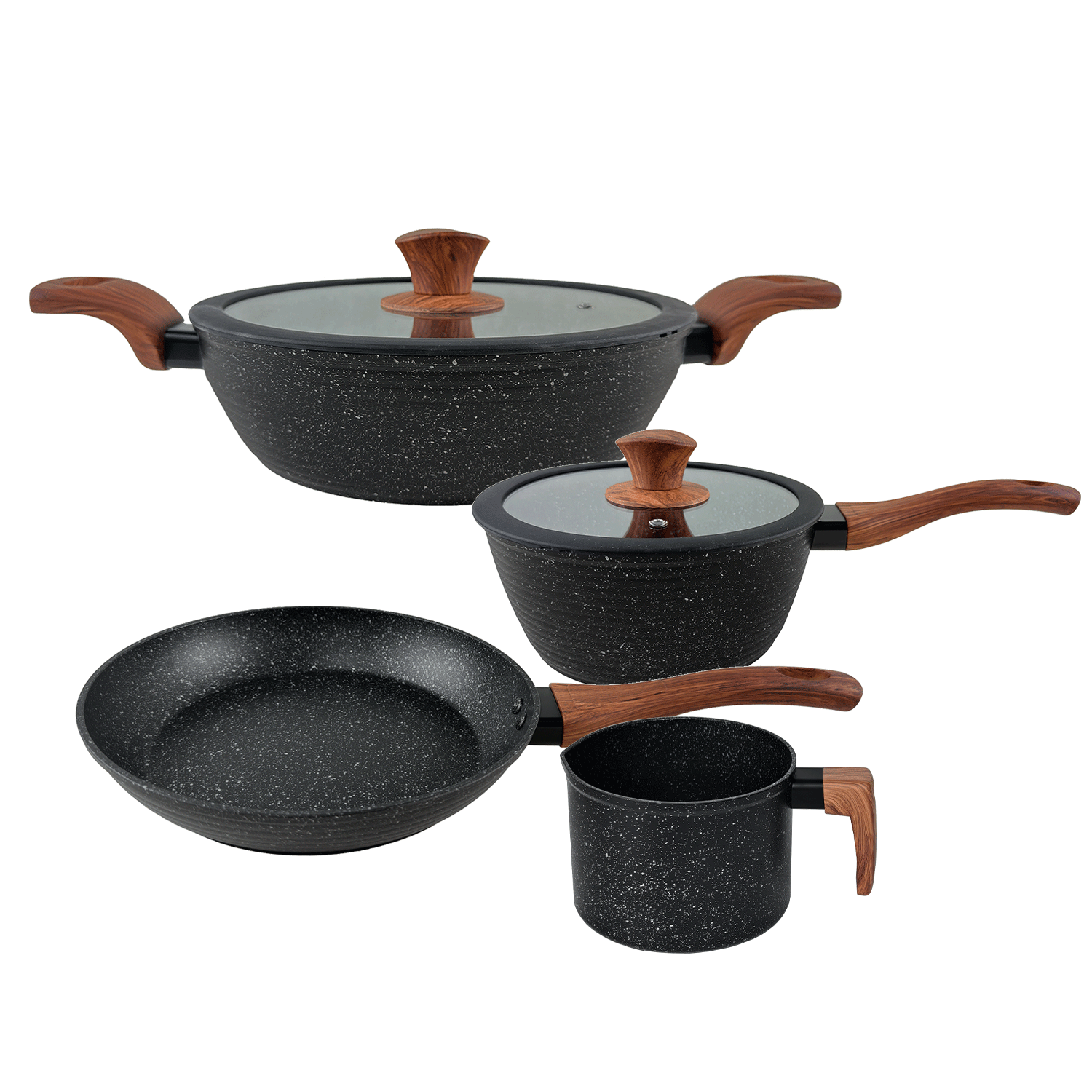 U503636 - BATERIA DE COCINA 6PZS PRETO CUORI (6P-PRETO)