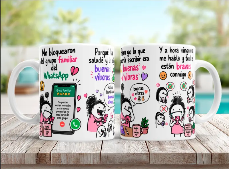 Taza Me bloqueo mi familia