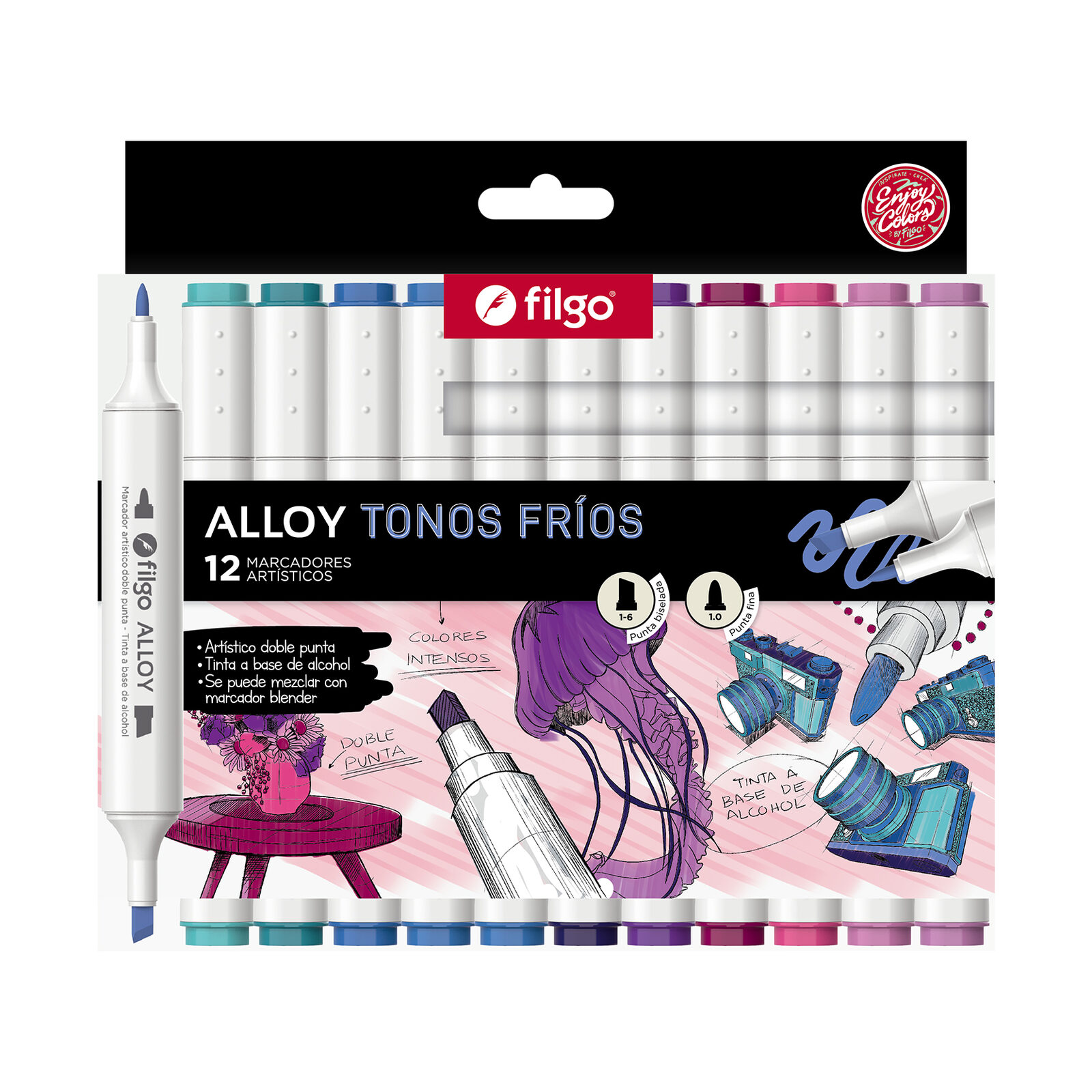 Marcadores Alloy Frios x12 Filgo