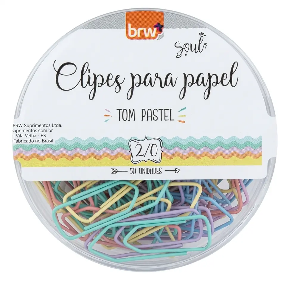 Clips Colores Pastel x50