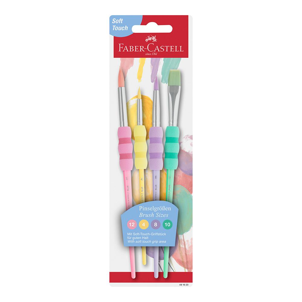 Pinceles Soft Touch Pastel Faber-Castell x4