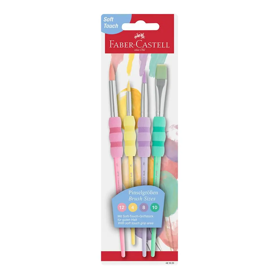 Pinceles Soft Touch Pastel Faber-Castell x4