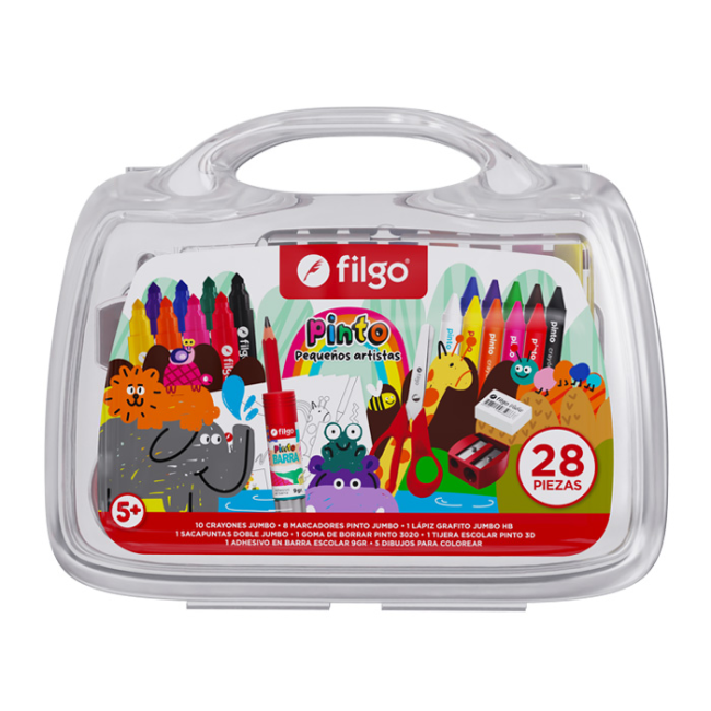 Valija Pinto Peq. Artistas Jumbo 28 Piezas Filgo
