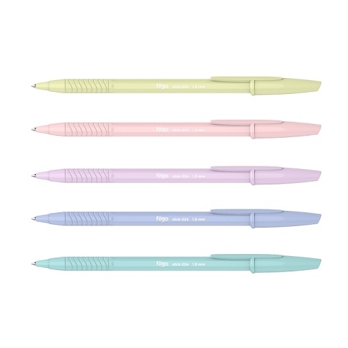 Boligrafo Stick Pastel 024 Tinta Azul x5 Filgo