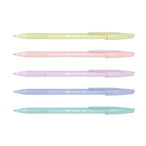 Boligrafo Stick Pastel 024 Tinta Azul x5 Filgo