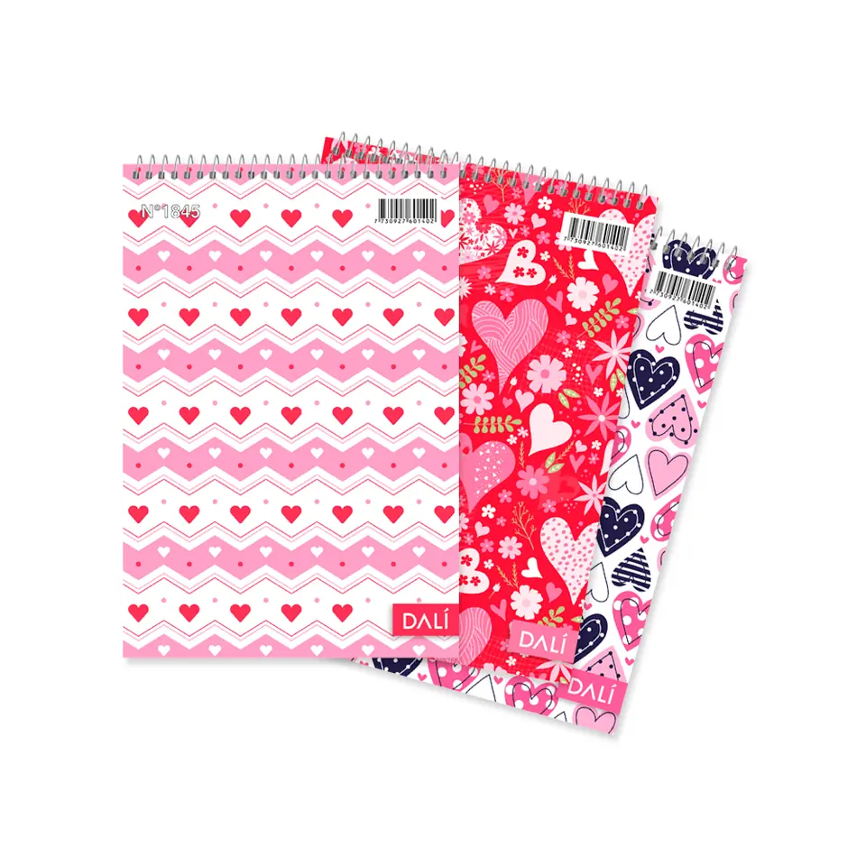 Block A5 Con Espiral Corazones