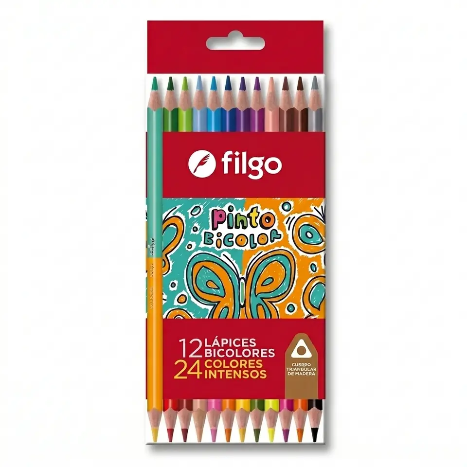 Lapices de Colores Bicolor x12 Filgo