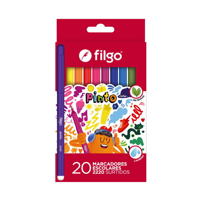 Marcadores Escolares Pinto 2220 x20 Filgo