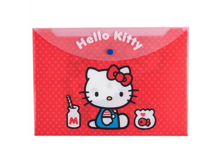 Sobre con botón Hello kitty Mooving A4