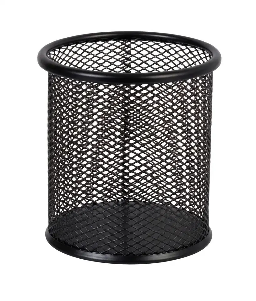 Portalápices Negro Cilindro Calado