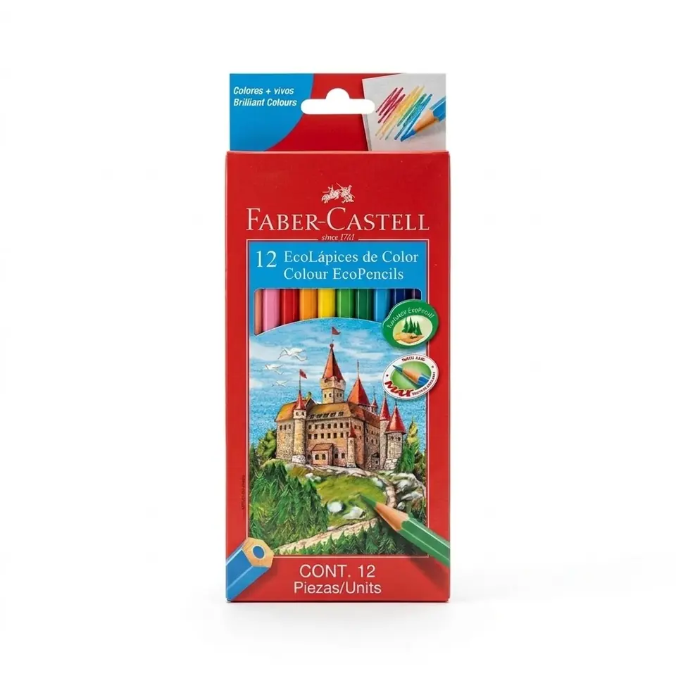 Lápices de Color Faber-Castell EcoLápices x12