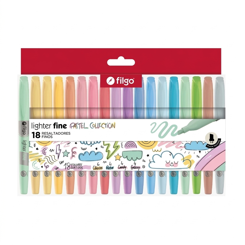 Resaltador Ligther Fine Pastel x18 Filgo