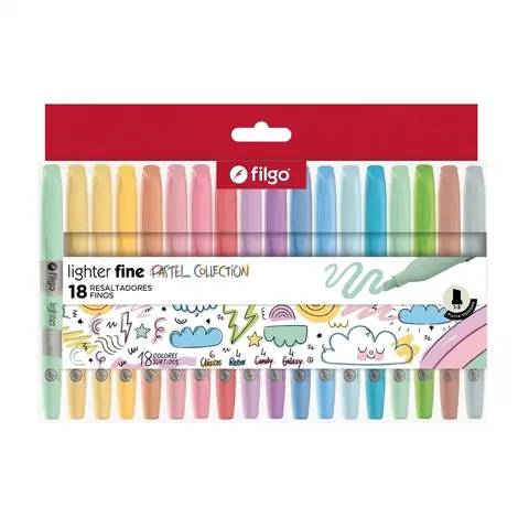 Resaltador Ligther Fine Pastel x18 Filgo