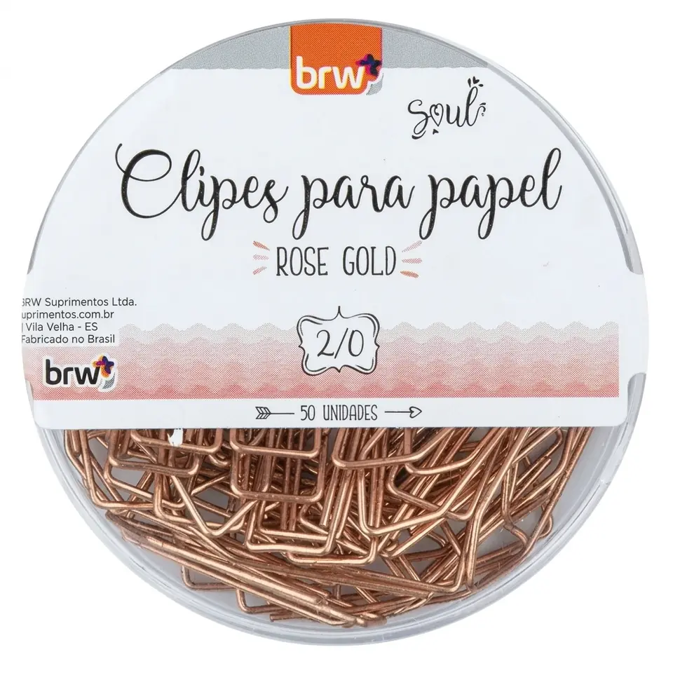 Clips Rosa Gold x50