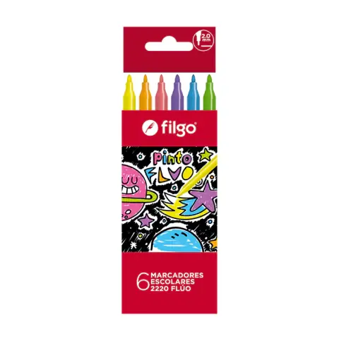 Marcadores Fluo x6 Filgo