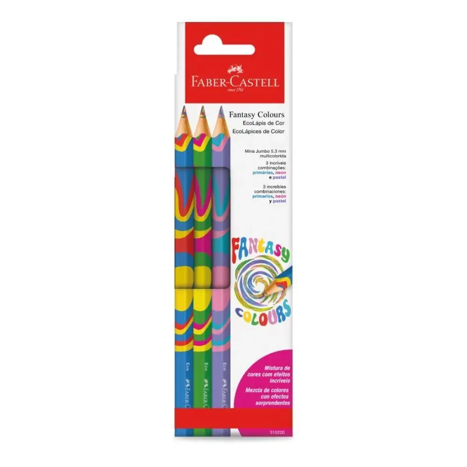 Lapices de Colores Fantasy Jumbo Faber-Castell x3