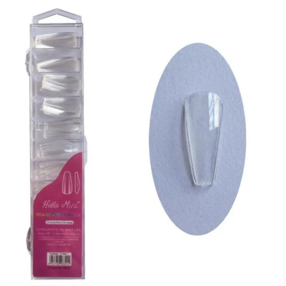 TIPS SOFT GEL BALLERINA LARGA - HELLO MINI 120UNI