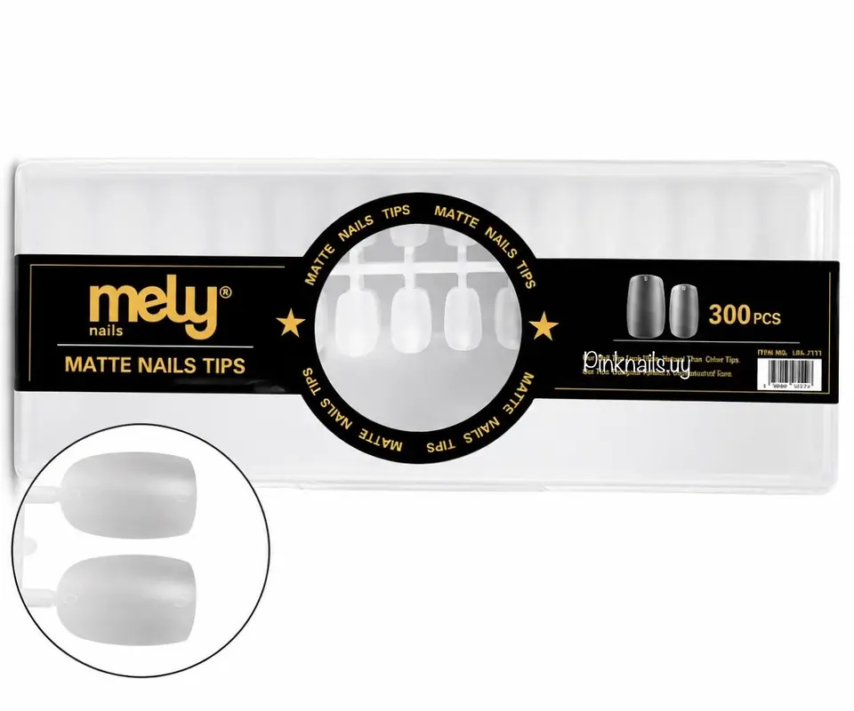 TIPS SOFT GEL - MELY CUADRADA CORTO MATTE 300uni