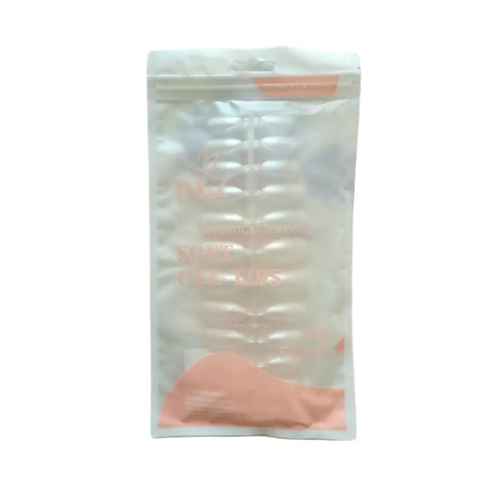 TIPS SOFT GEL OVAL PRE LIMADOS - D&Z 120 UNIDADES
