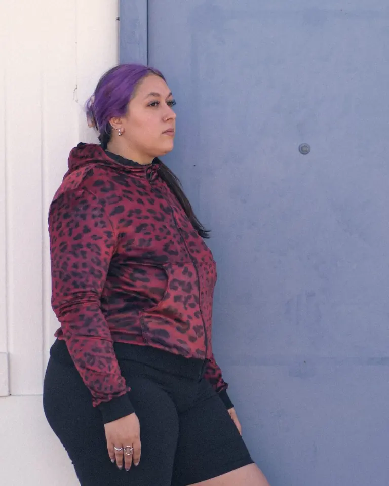 Campera Venus Print bordó