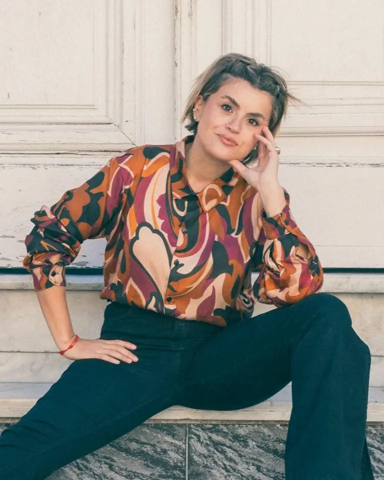 Camisa Lena estampa arabescos