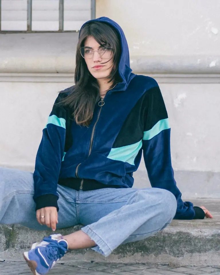 Campera Armonía Azul Marino/Menta/Negro