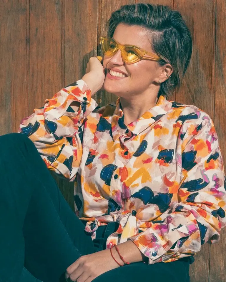 Camisa Lena manchas acuarela