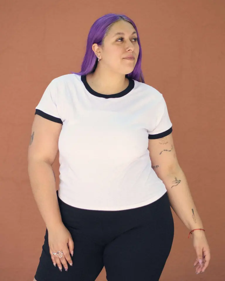 Remera Mar Blanca con negro