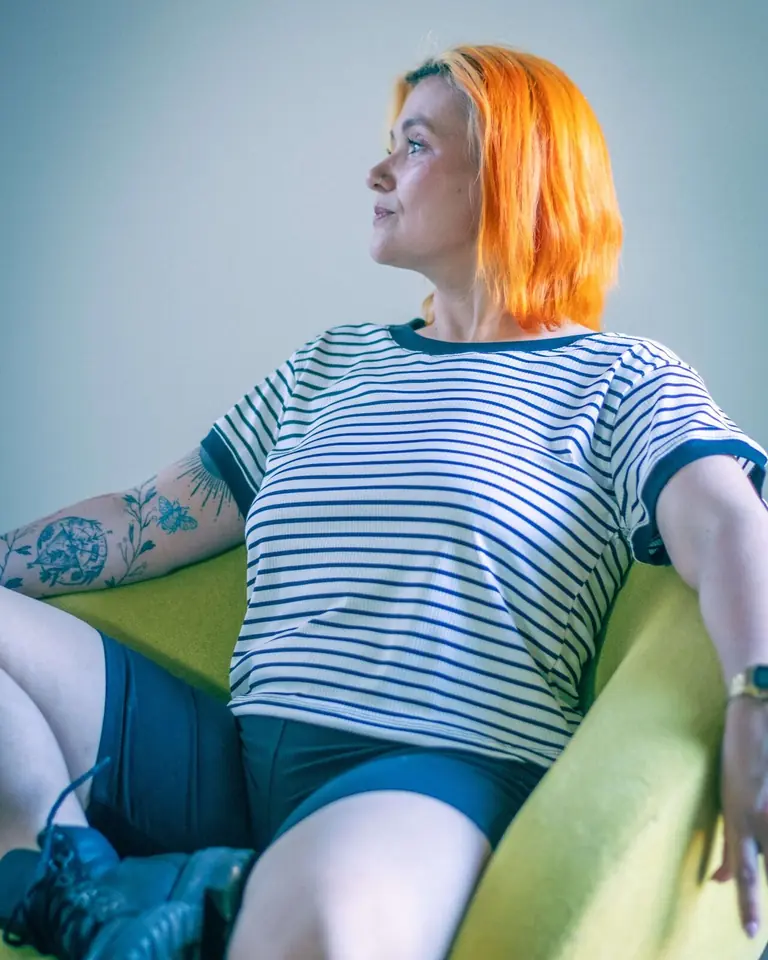 Remera Mar Rayas Blancas y Negras