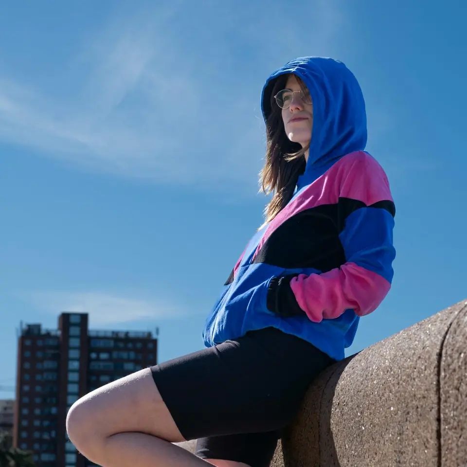 Canguro Selva Azul/Fucsia/Negro
