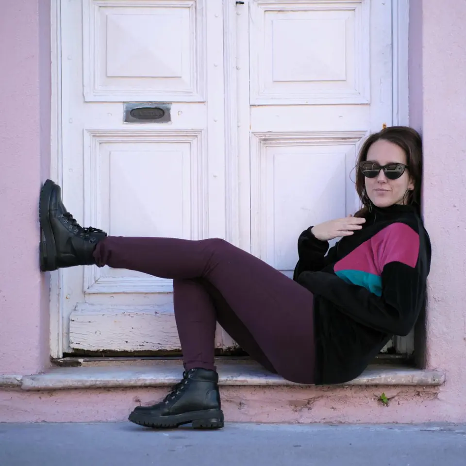 Calza Nami en lycra de algodón Bordó