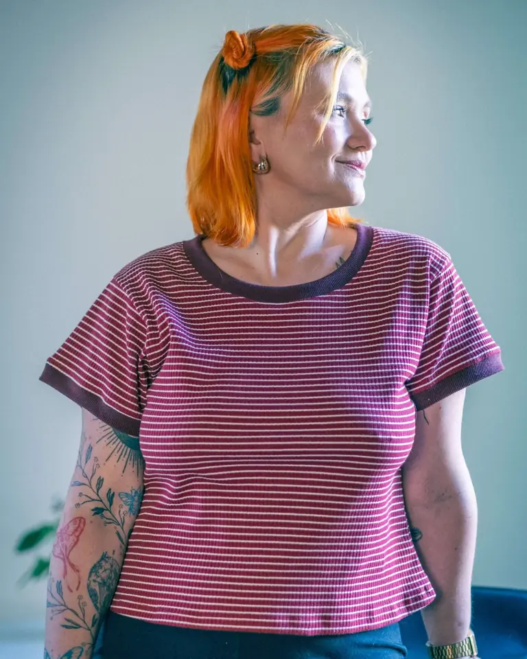 Remera Mar Rayas Bordó