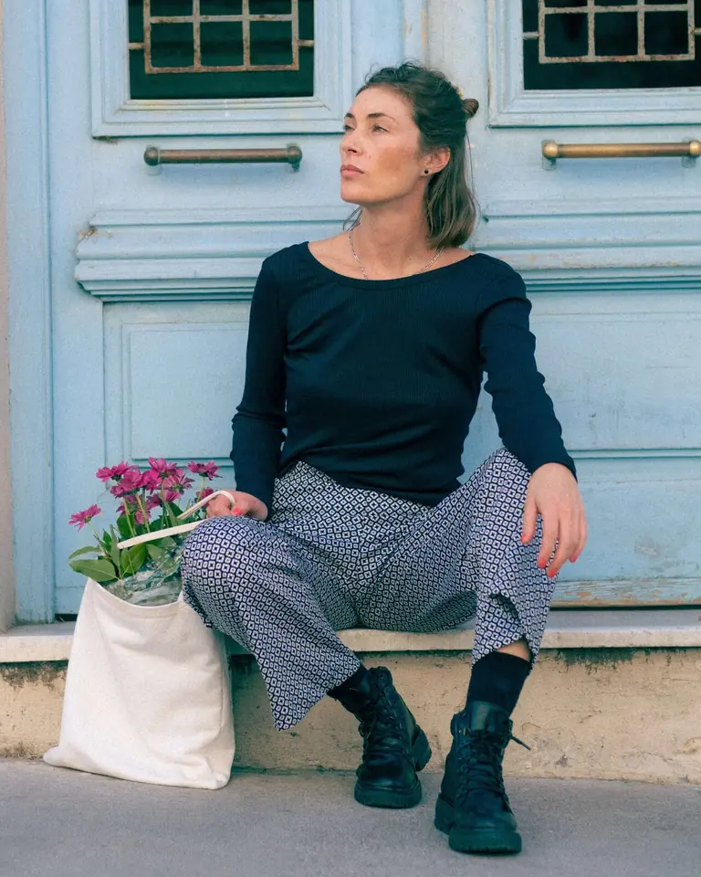 Pantalon Travel Blanco y Negro