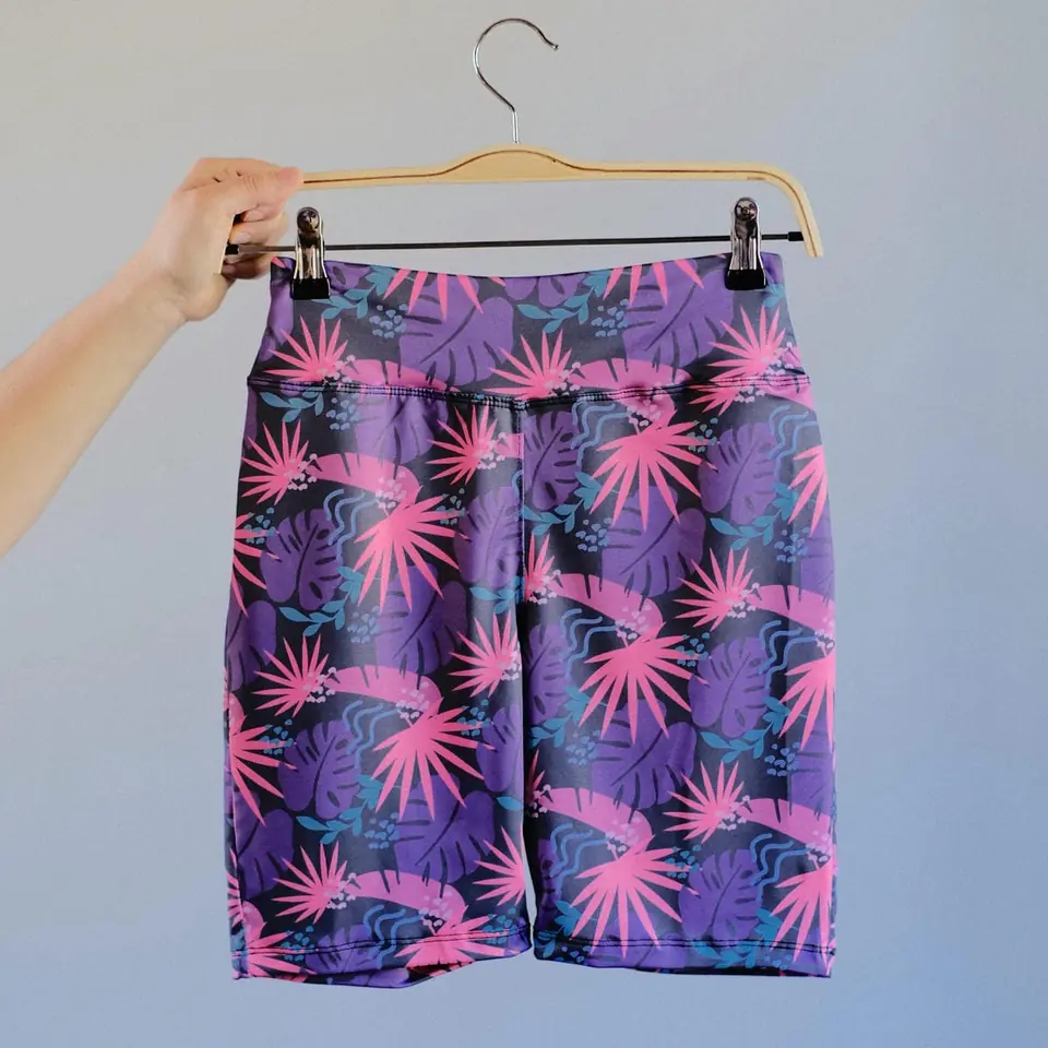 Biker estampada fuxia/negro