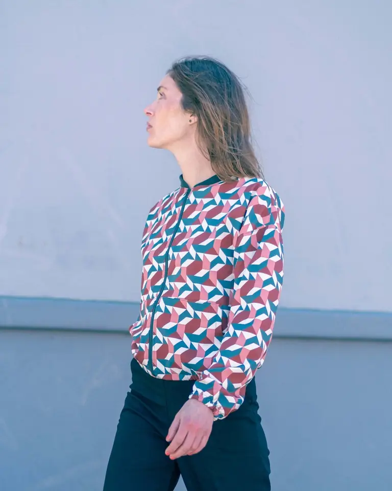 Campera Selva estampa geométrica