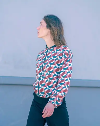Campera Selva estampa geométrica