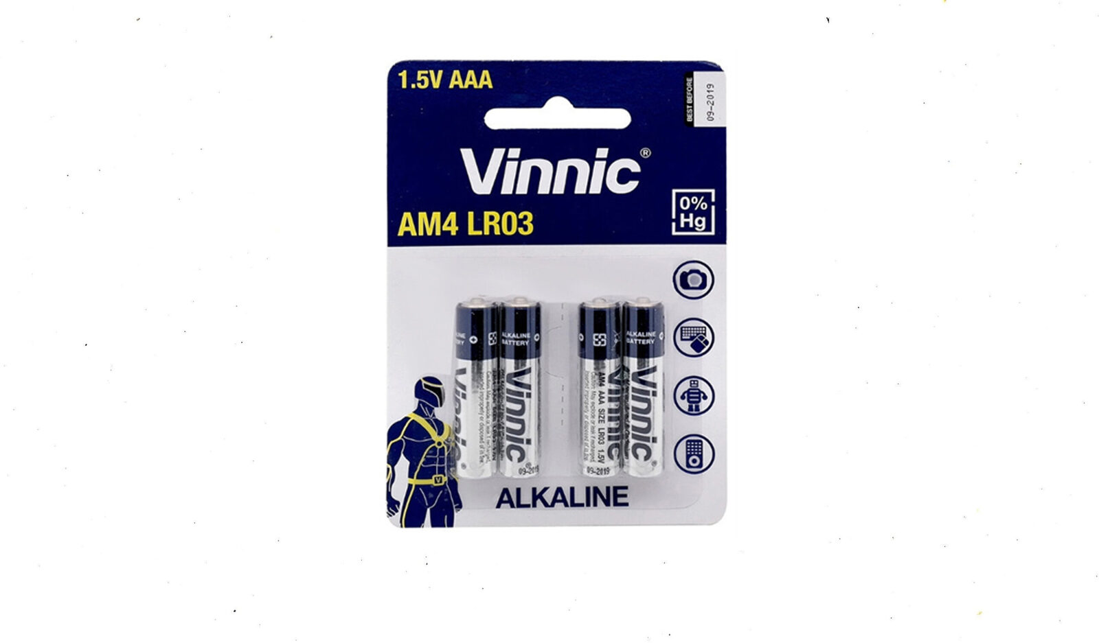 PILA AAA ALCALINA VINNIC X4