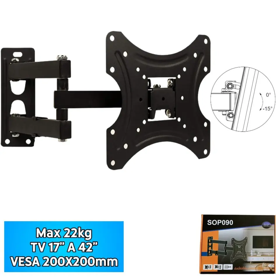 Soporte Para TV 17" A 42"/MAX 22KG/Brazo Articulado