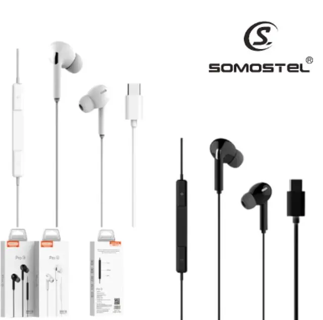 Auriculares SOMOSTEL Tipo-C PRO 3 Negro