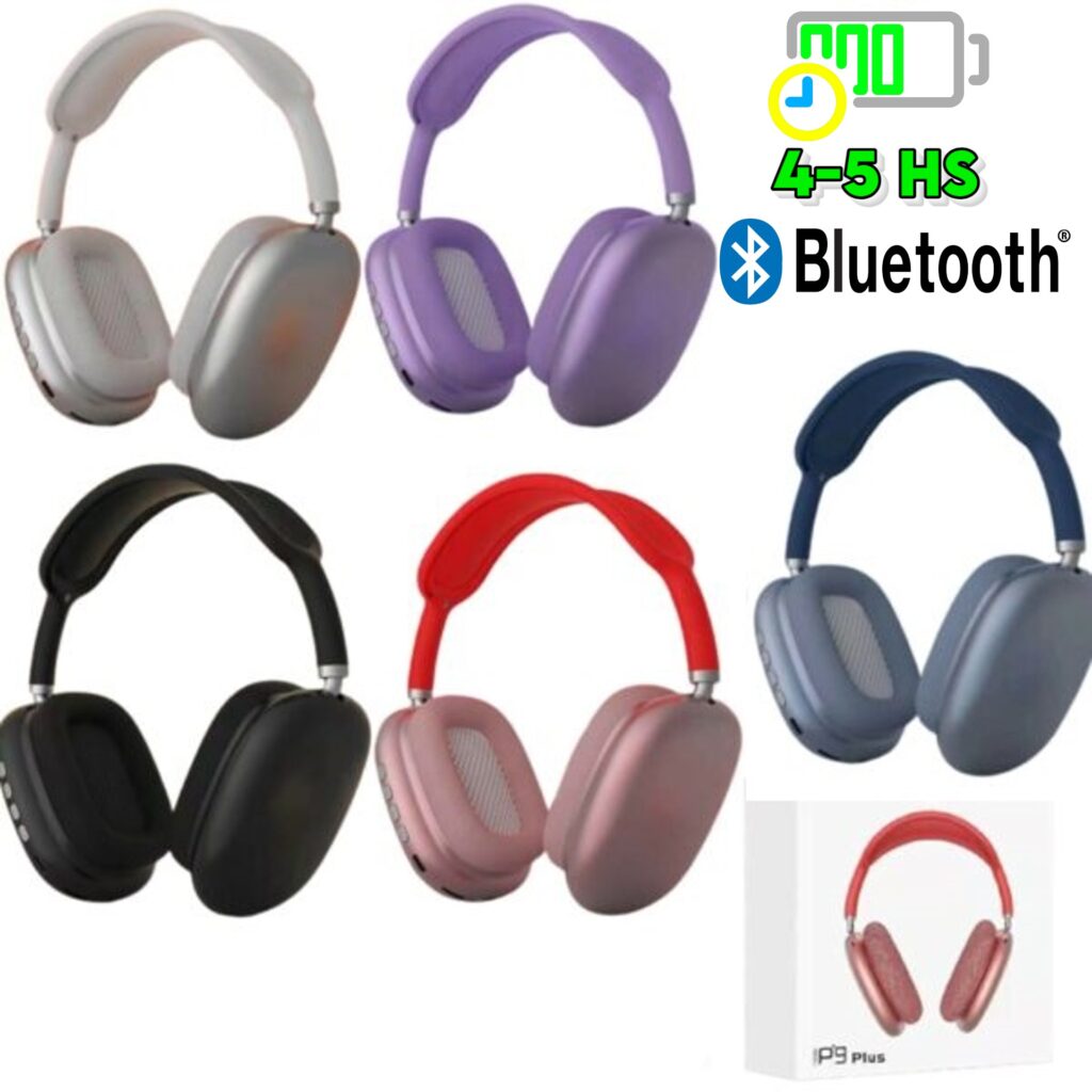 Auriculares Bluetooth DJ/Vincha P9 Plus/FM/Micro SD/Aux/CALIDAD PREMIUM
