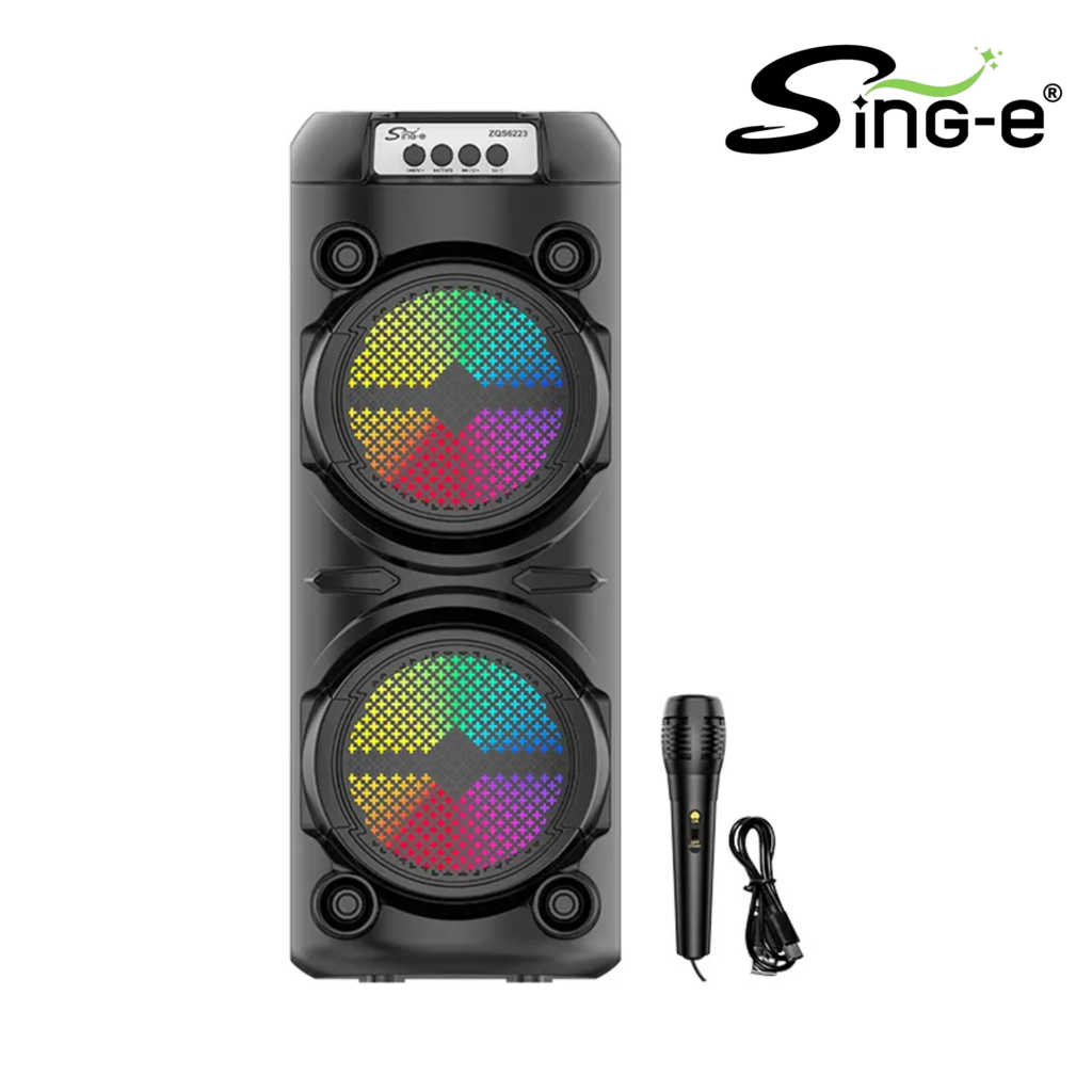 Parlante 6"x2 Bluetooth/Radio FM/Microfono/20W