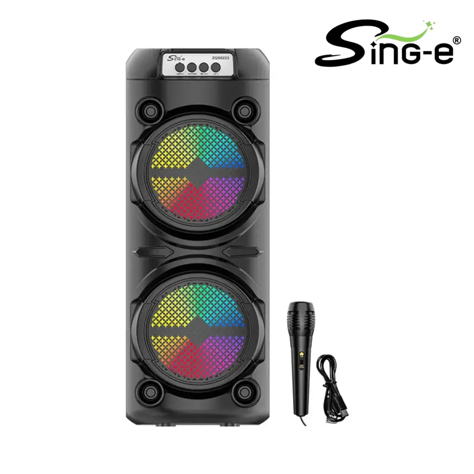 Parlante 6"x2 Bluetooth/Radio FM/Microfono/20W