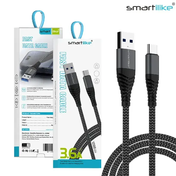 Cable USB a Tipo-C 3.6A 1.2 MT Reforzado