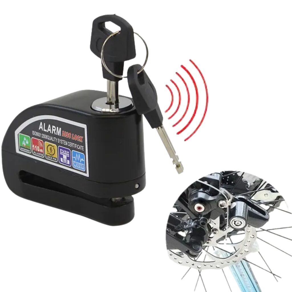 Tranca De Moto P/Freno De Disco C/Alarma